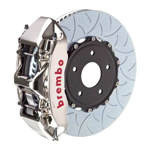 Brembo 15-19 Corvette Z06 Excl CC Brakes Fr GTR BBK 6Pis Billet 380x34 2pc Rtr Slot Type3-Nickel Brembo