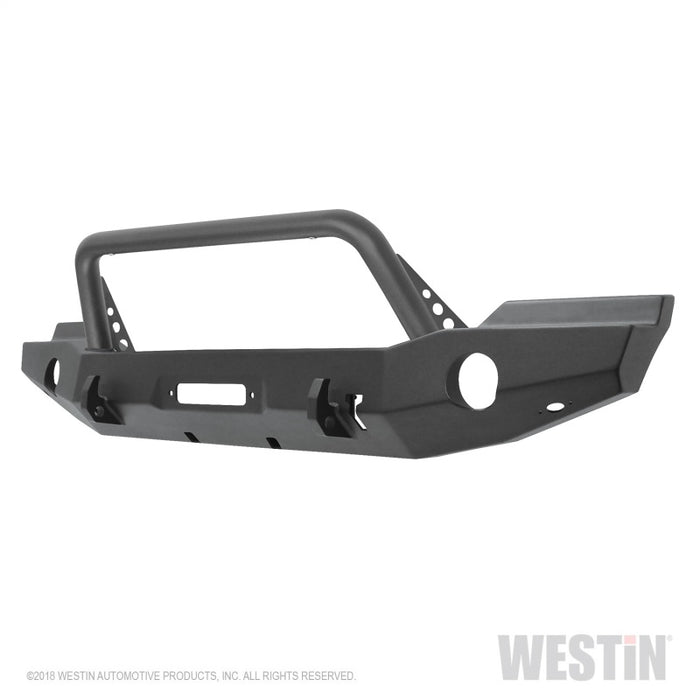 Westin 07-18 Jeep Wrangler JK WJ2 Full Width Front Bumper w/Bull Bar Textured Black Westin