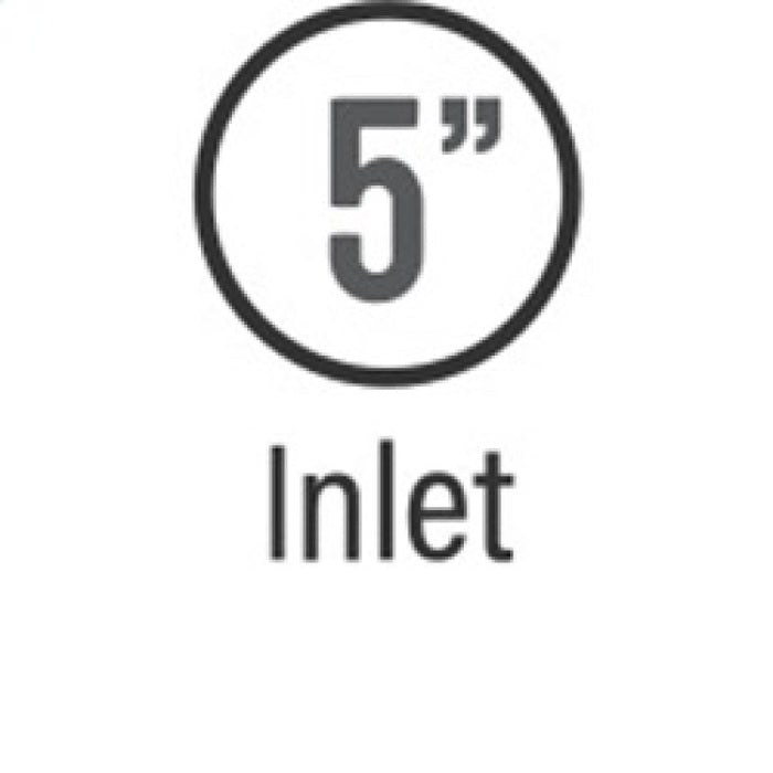 MagnaFlow Tip Stainless Black Coated Single Wall Round Single Outlet 6in Dia 5in Inlet 13in L Magnaflow