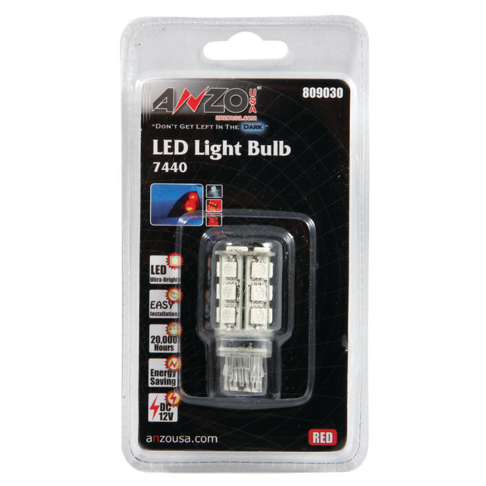 ANZO LED Bulbs Universal 7443/7440 Red ANZO