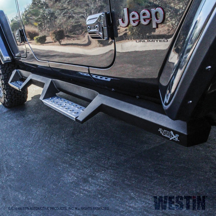 Westin/HDX 2018 Jeep Wrangler JL Unlimited Drop Nerf Step Bars - Textured Black Westin
