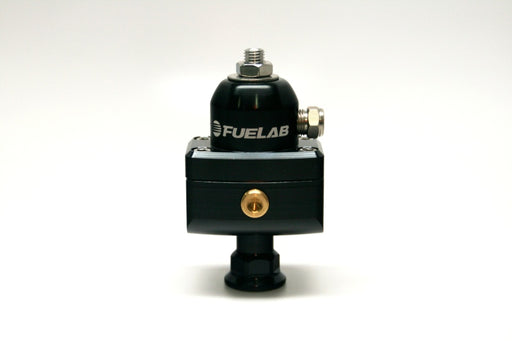 Fuelab 575 High Pressure Adjustable Mini FPR Blocking 25-65 PSI (1) -6AN In (2) -6AN Out - Black Fuelab