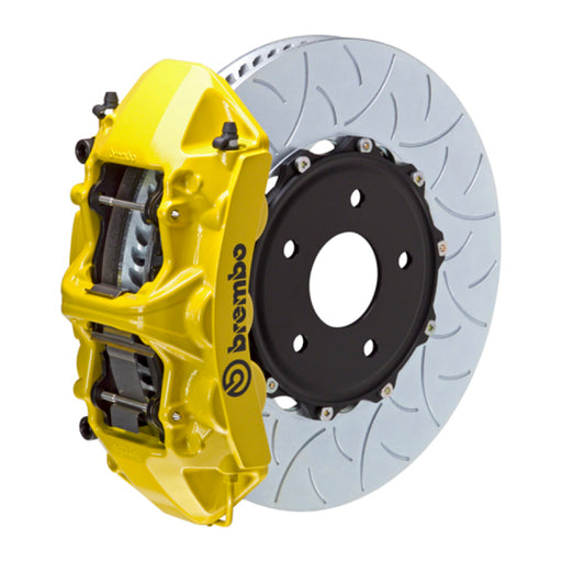 Brembo 15-19 Corvette Z06 Excl CC Brakes Fr GT BBK 6Pis Cast 380x34 2pc Rtr Slot Type3-Yellow Brembo