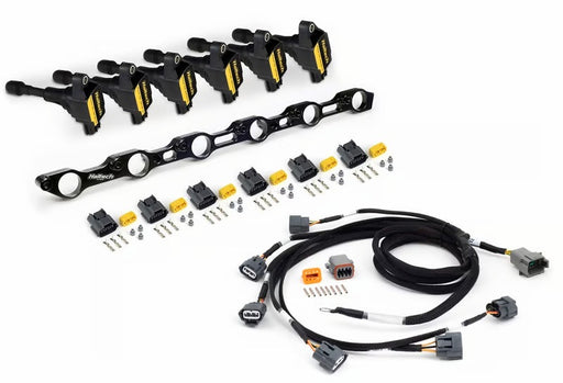 R35 Coil Conversion Kit for Toyota JZ Incl. Bracket Coils Connectors and Harness (1JZ, 1JZ VVTi,2J) Haltech