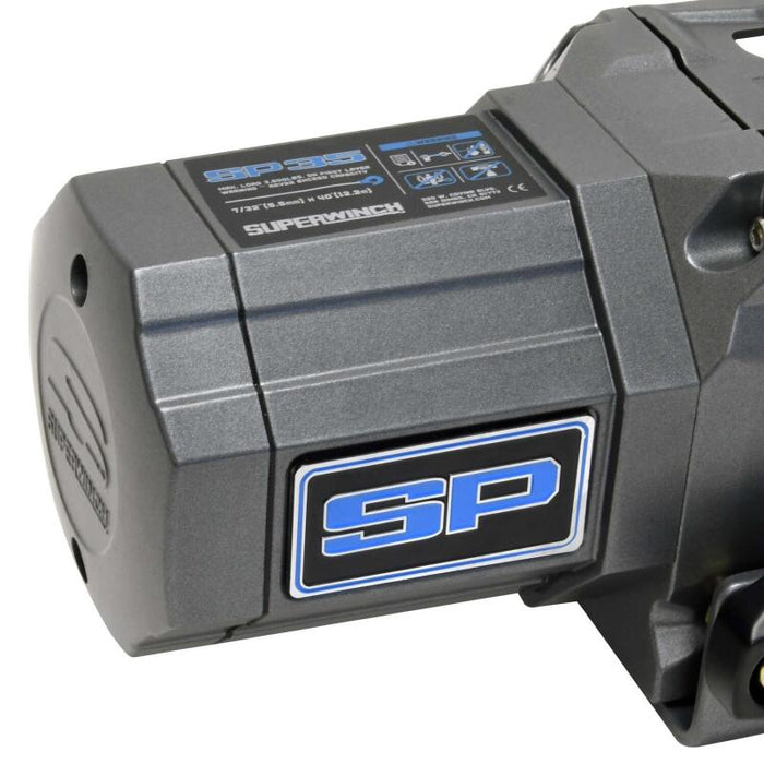Superwinch 3500 LBS 12V DC 7/32in x 40ft Synthetic Rope Hawse Fairlead SP 35SR Winch Superwinch
