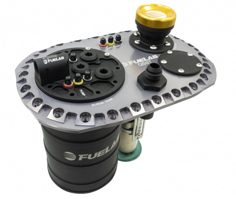 Fuelab Quick Service Surge Tank w/49442 Lift Pump & Single 500LPH Brushed Pump w/Controller-Titanium Fuelab