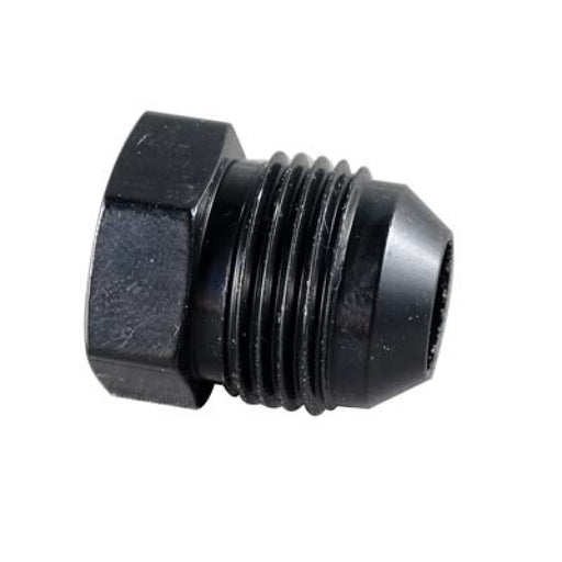 Fragola -10AN Aluminum Flare Plug - Black Fragola