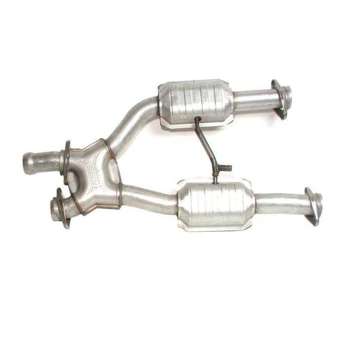 BBK 79-93 Mustang 5.0 Short Mid X Pipe With Catalytic Converters 2-1/2 For BBK Long Tube Headers BBK