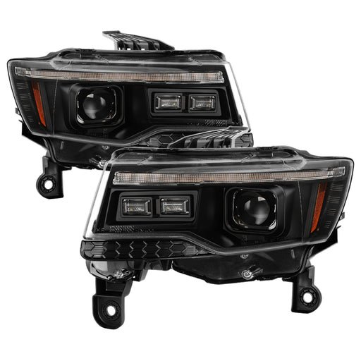 Spyder 14-21 Jeep Grand Cherokee Proj Headlights - Halogen Model Only - PRO-YD-JGC14HALSI-SBGR-BK SPYDER