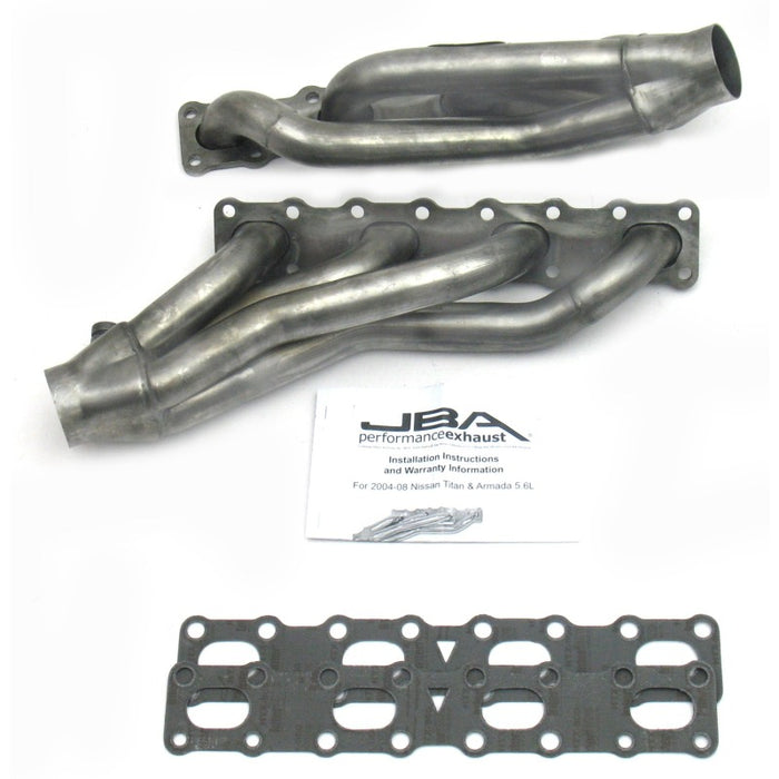 JBA 04-15 Nissan 5.6L VK56DE Oval Port 1-5/8in Primary Raw 409SS Cat4Ward Header JBA