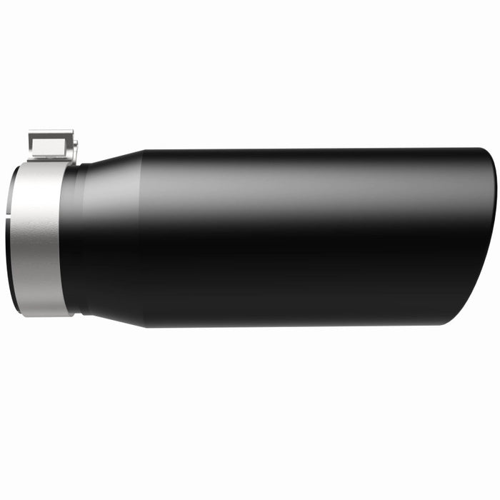 MagnaFlow Tip Stainless Black Coated Single Double Round Single Outlet 5in Dia 4in Inlet 13in L Magnaflow