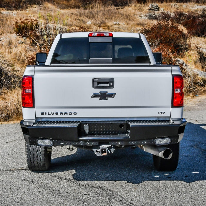 Westin 14-18 Chevrolet Silverado HDX Bandit Rear Bumper - Black Westin
