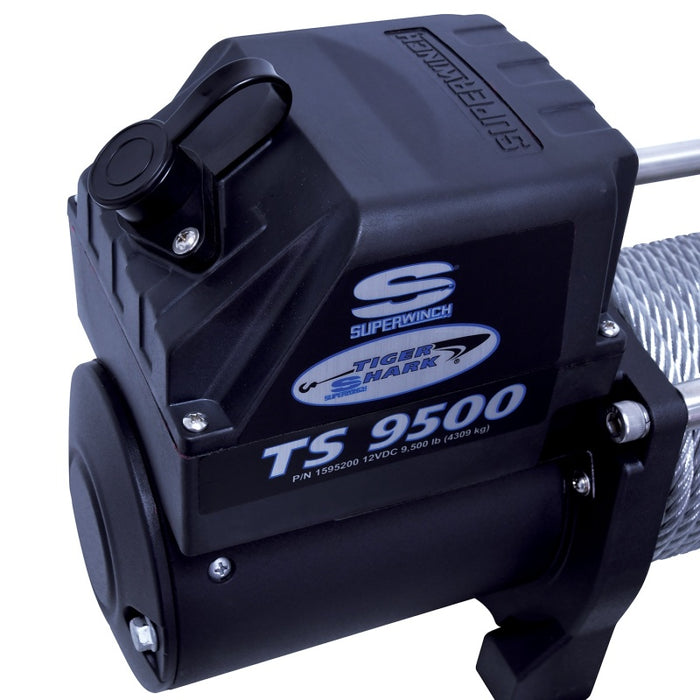 Superwinch 9500 LBS 12V DC 11/32in x 95ft Steel Rope Tiger Shark 9500 Winch Superwinch