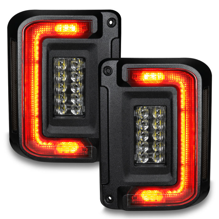 Oracle 07-17 Jeep Wrangler JK Flush Mount LED Tail Lights - Tinted SEE WARRANTY ORACLE Lighting