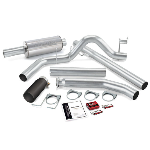 Banks Power 98-00 Dodge 5.9L Ext Cab Git-Kit - SS Single Exhaust w/ Black Tip Banks Power