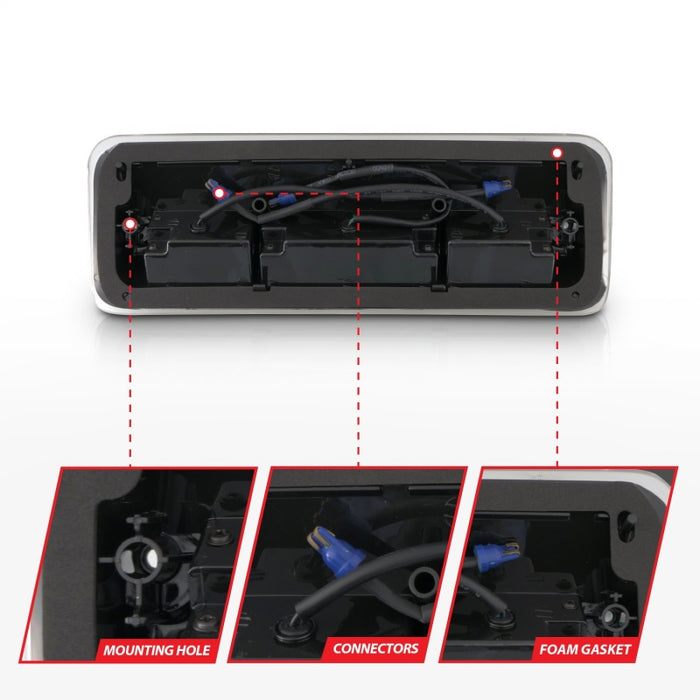 ANZO 2004-2008 Ford F-150 LED 3rd Brake Light Chrome B - Series ANZO