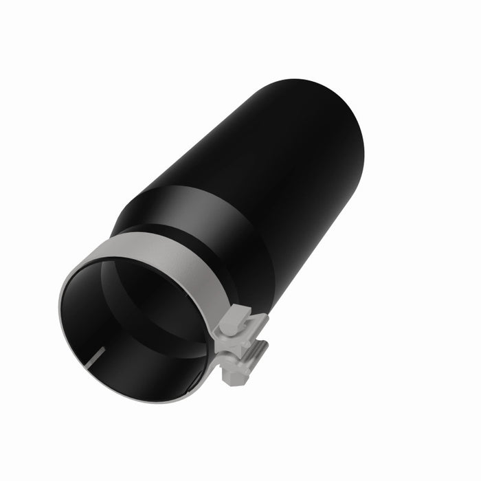 MagnaFlow Tip Stainless Black Coated Single Wall Round Single Outlet 5in Dia 4in Inlet 13in L Magnaflow