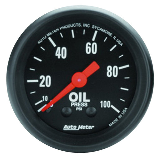 Autometer Z Series 52mm 0-100 PSI Mechanical Oil Pressure Gauge AutoMeter