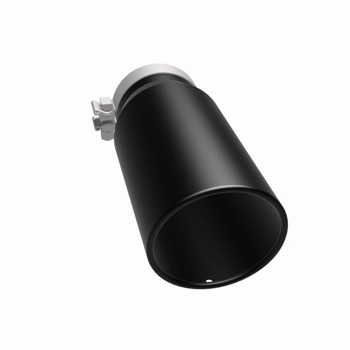 MagnaFlow Tip Stainless Black Coated Single Wall Round Single Outlet 5in Dia 4in Inlet 13in L Magnaflow