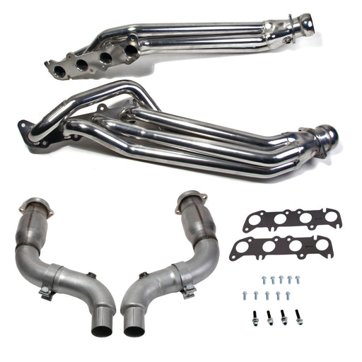 BBK 15-23 Ford Mustang GT 5.0 1-7/8in Headers w/High Flow Catted Mid Pipe (Silver Ceramic) BBK