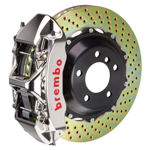 Brembo 12-14 328i (Excl xDrive/M-Sport Brakes) Fr GTR BBK 6Pist Billet 355x32 2pc Rtr Drill-Nickel Brembo