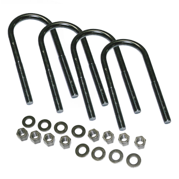 Superlift U-Bolt 4 Pack 9/16x4.125x15.25 Round w/ Hardware Superlift