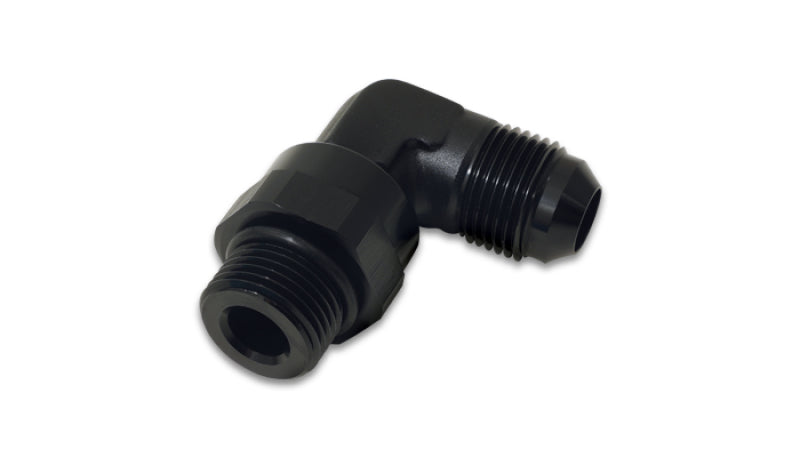 Vibrant -10AN Male Flare to Male -8 ORB Swivel 90 Degree Adapter - Anodized Black Vibrant