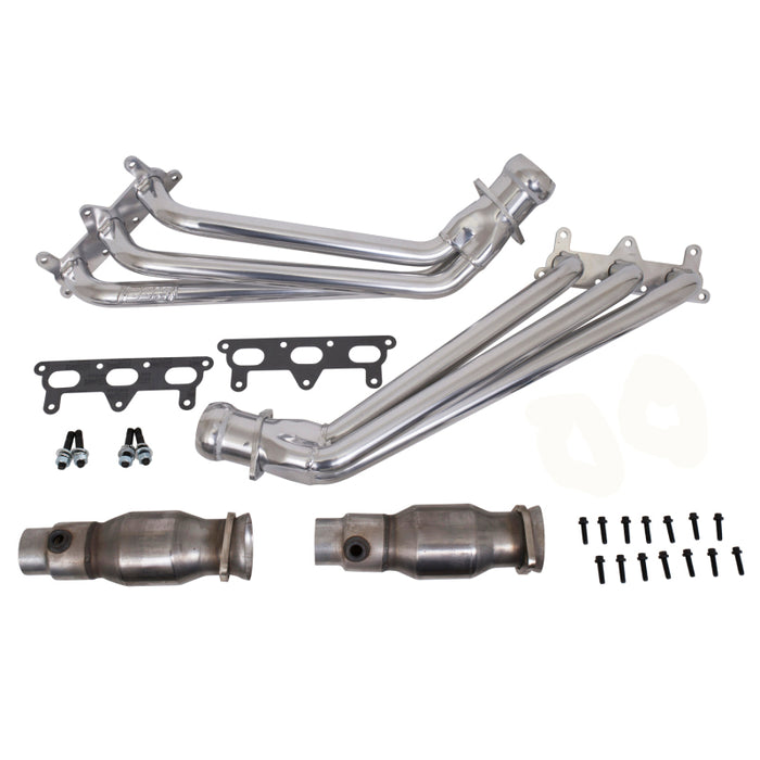 BBK 10-11 Camaro V6 Long Tube Exhaust Headers With Converters - 1-5/8 Silver Ceramic BBK