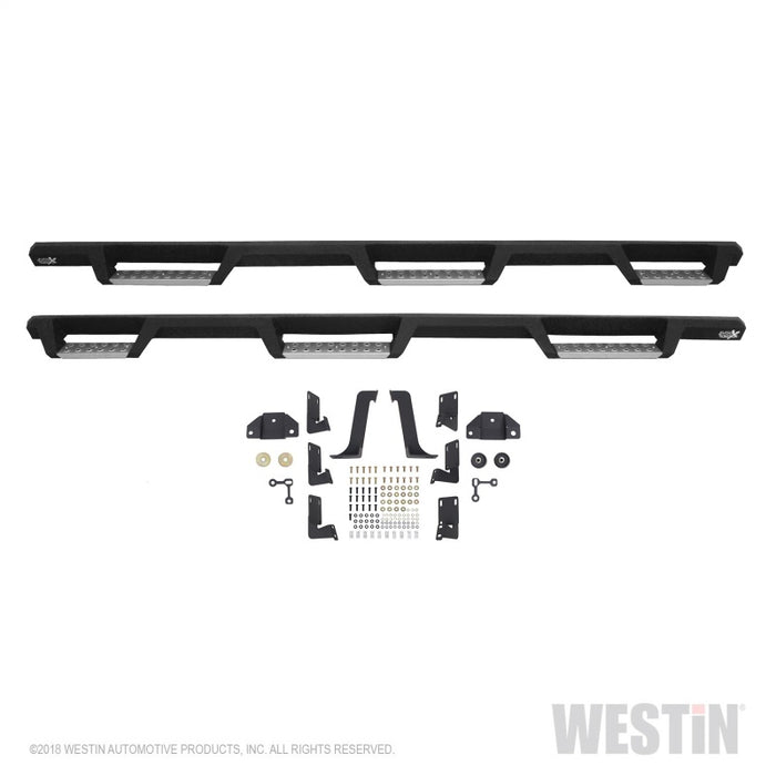 Westin/HDX 99-16 Ford F-250/350 Crew Cab (6.75ft Bed) Stainless Drop Nerf Step Bars - Textured Black Westin