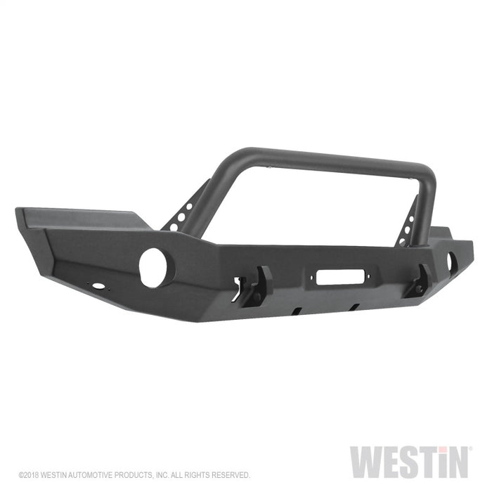 Westin 07-18 Jeep Wrangler JK WJ2 Full Width Front Bumper w/Bull Bar Textured Black Westin