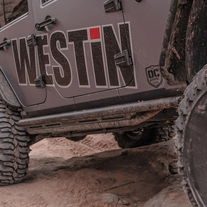 Westin/Snyper 07-17 Jeep Wrangler Unlimited Triple Tube Rock Rail Steps - Textured Black Westin