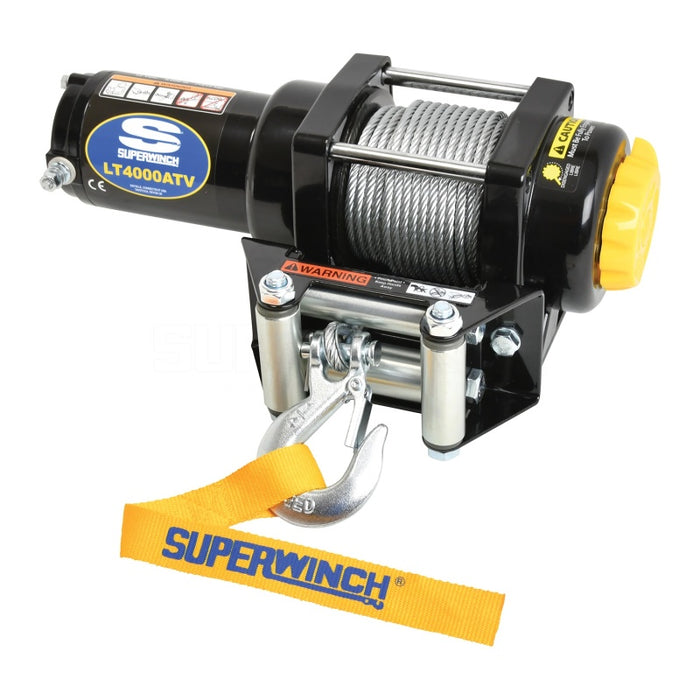 Superwinch 4000 LBS 12V DC 3/16in x 50ft Steel Rope LT4000 Winch Superwinch