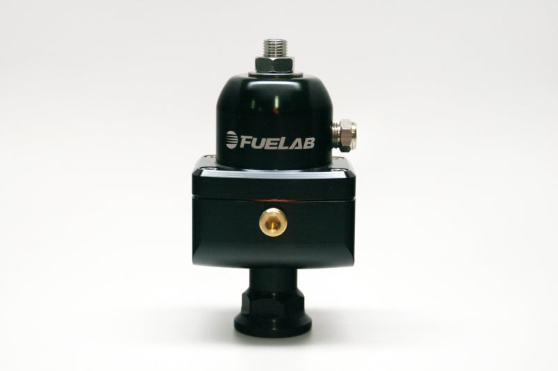 Fuelab 555 Carb Adjustable FPR Blocking 4-12 PSI (1) -8AN In (2) -8AN Out - Black Fuelab