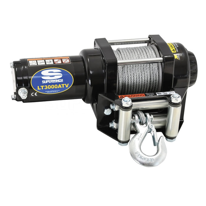 Superwinch 3000 LBS 12V DC 3/16in x 50ft Steel Rope LT3000 Winch Superwinch