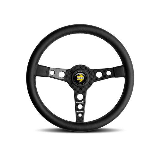 Momo Prototipo 6C Steering Wheel 350 mm - Black Leather/Gry St/Cbn Fbr Spoke MOMO