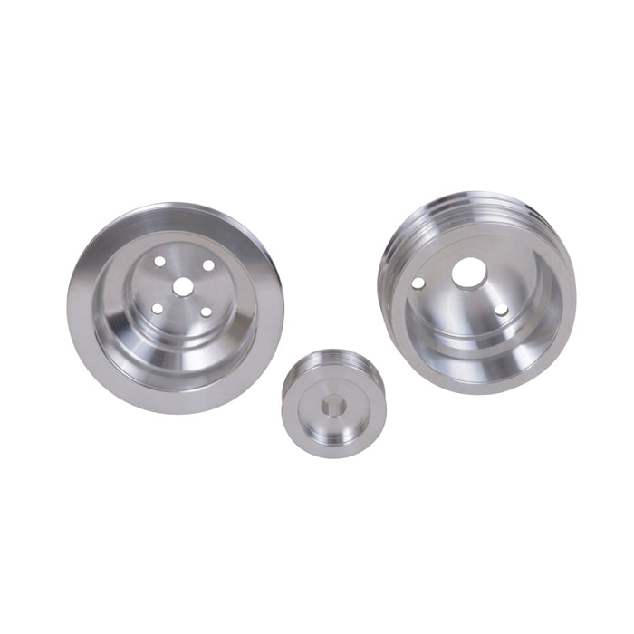 BBK 85-97 GM Truck 305 350 Underdrive Pulley Kit - Lightweight CNC Billet Aluminum (3pc) BBK