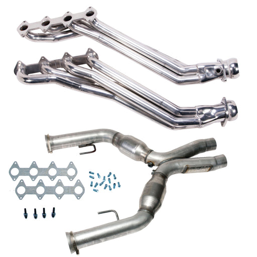 BBK 05-10 Ford Mustang GT 1 5/8 Long Tube Headers w/High Flow Catted X-Pipe (Silver Ceramic) BBK