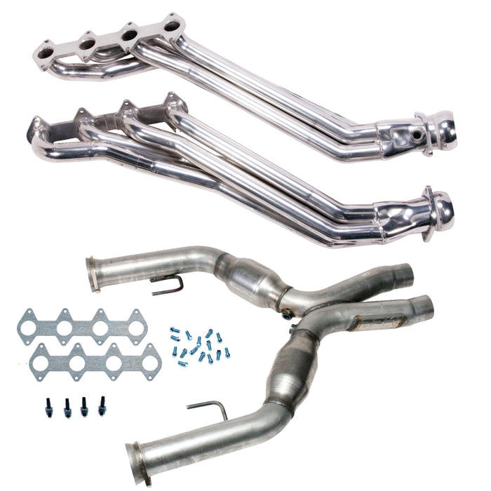 BBK 05-10 Ford Mustang GT 1 5/8 Long Tube Headers w/High Flow Catted X-Pipe (Silver Ceramic) BBK