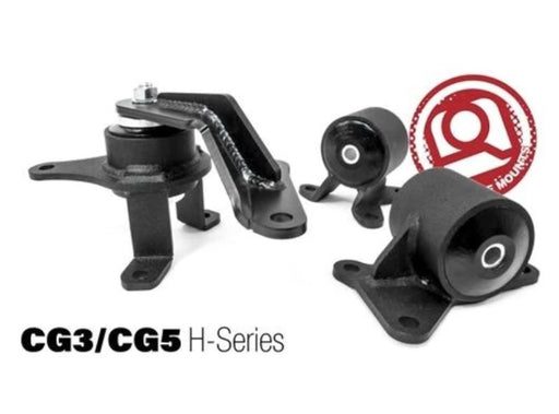 Innovative 98-02 Accord H-Series Black Steel Mounts 85A Bushings Innovative Mounts