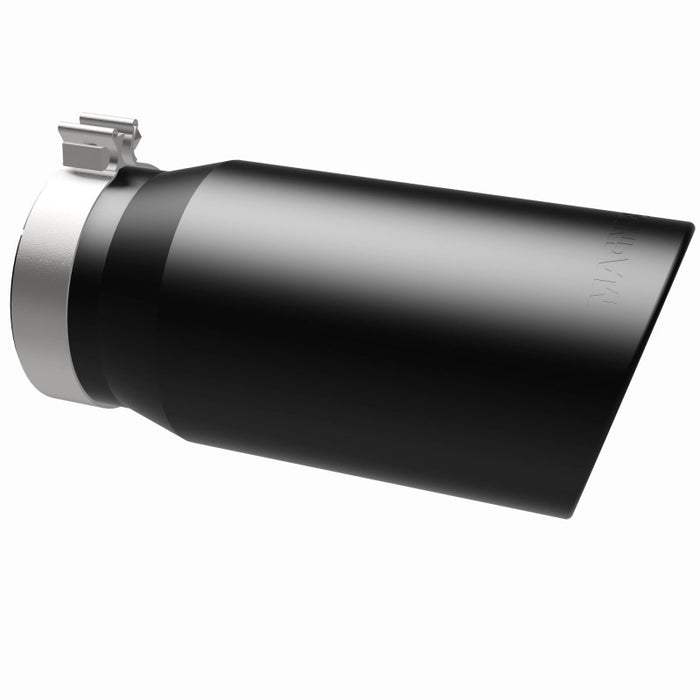 MagnaFlow Tip Stainless Black Coated Single Wall Round Single Outlet 6in Dia 5in Inlet 13in L Magnaflow