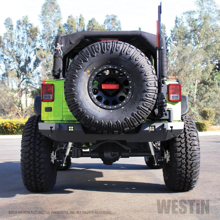 Westin 07-18 Jeep Wrangler JK WJ2 Rear Bumper - Textured Black Westin