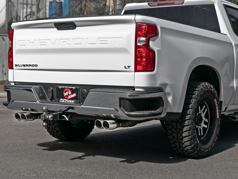 aFe Vulcan Series 3in-2-1/2in 304 SS Cat-Back 2019 GM Silverado 1500 V8-5.3L w/ Polished Tips aFe