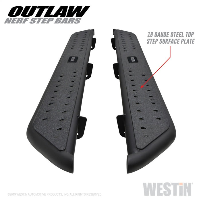 Westin 14-18 Chevrolet/GMC Silv/Seirra 1500 Double Cab Outlaw Nerf Step Bars Westin