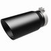MagnaFlow Tip Stainless Black Coated Single Wall Round Single Outlet 6in Dia 5in Inlet 13in L Magnaflow