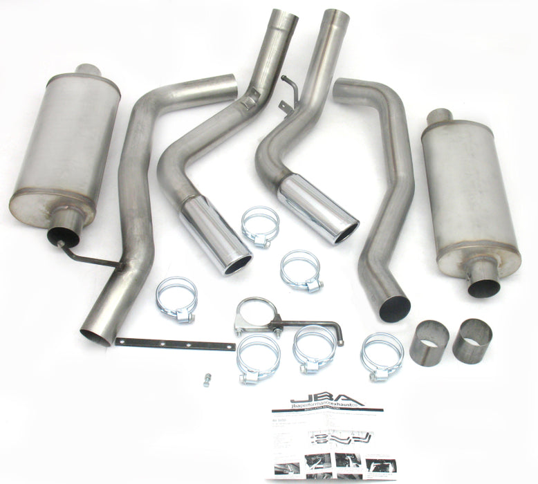 JBA 01-06 Chevrolet Silverado 2500/3500 HD 6.0/8.1L 409SS Pass Side Dual Exit Cat-Back Exhaust JBA