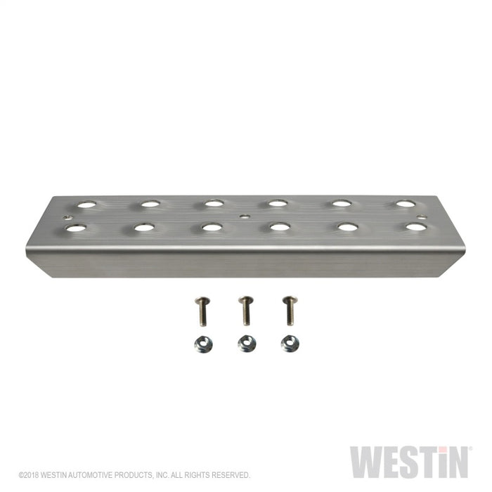 Westin 11in Step Plate w/screws (Set of 2)- Stainless Steel Westin