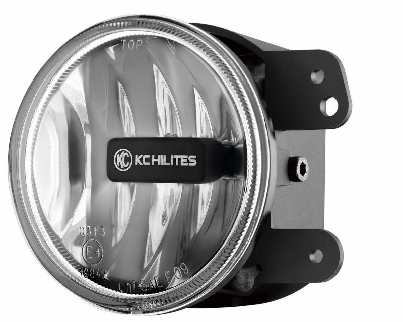 KC HiLiTES 10-18 Jeep JK 4in. Gravity G4 LED Light 10w SAE/ECE Clear Fog Beam (Single) KC HiLiTES