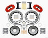 Wilwood Narrow Superlite 6R Front Hat Kit 13.06in Drilled Red 1999-2012 Subaru WRX w/Lines
