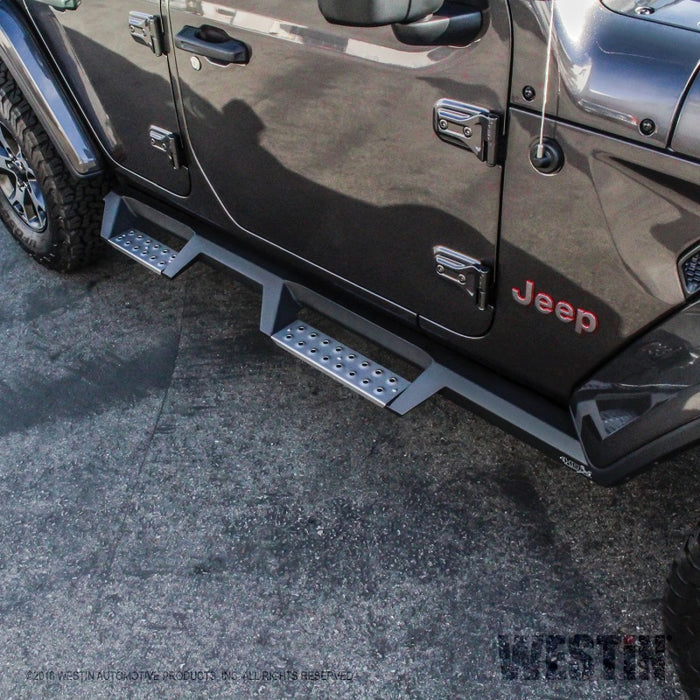 Westin/HDX 2018 Jeep Wrangler JL Unlimited Drop Nerf Step Bars - Textured Black Westin