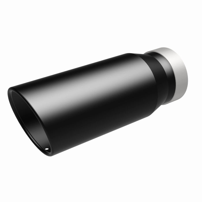 MagnaFlow Tip Stainless Black Coated Single Wall Round Single Outlet 5in Dia 4in Inlet 13in L Magnaflow